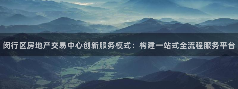 新宝5招商222111：闵行区房地产交易中心创新服务模式：构