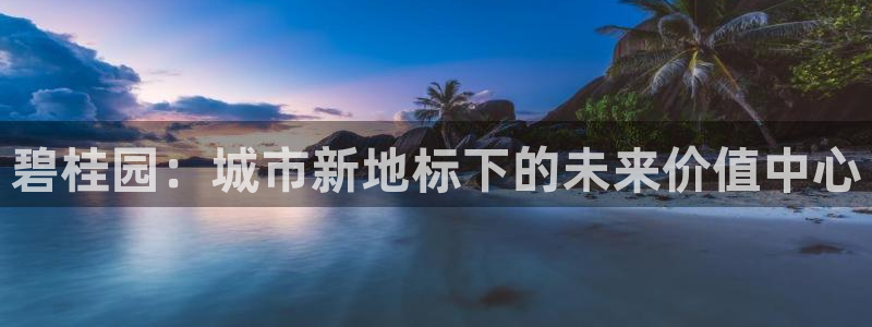 新宝5登陆地址：碧桂园：城市新地标下的未来价值中心