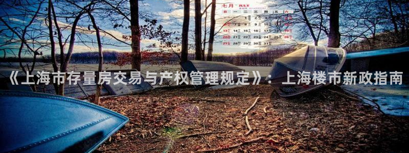 新宝5官网app：《上海市存量房交易与产权管理规定》：上海楼