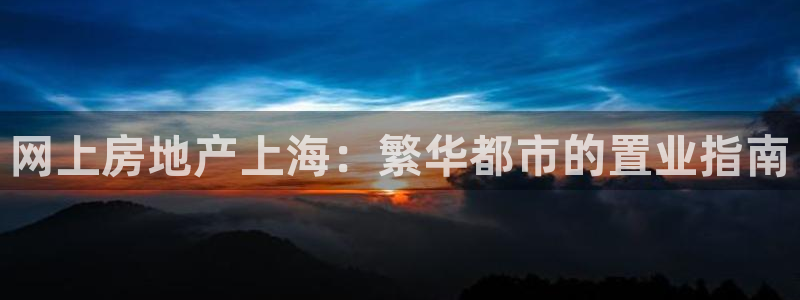 新宝5注册：网上房地产上海：繁华都市的置业指南