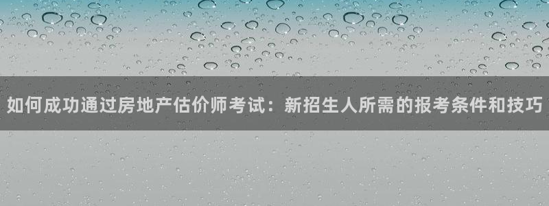 i新宝5：如何成功通过房地产估价师考试：新招生人所需的报考条